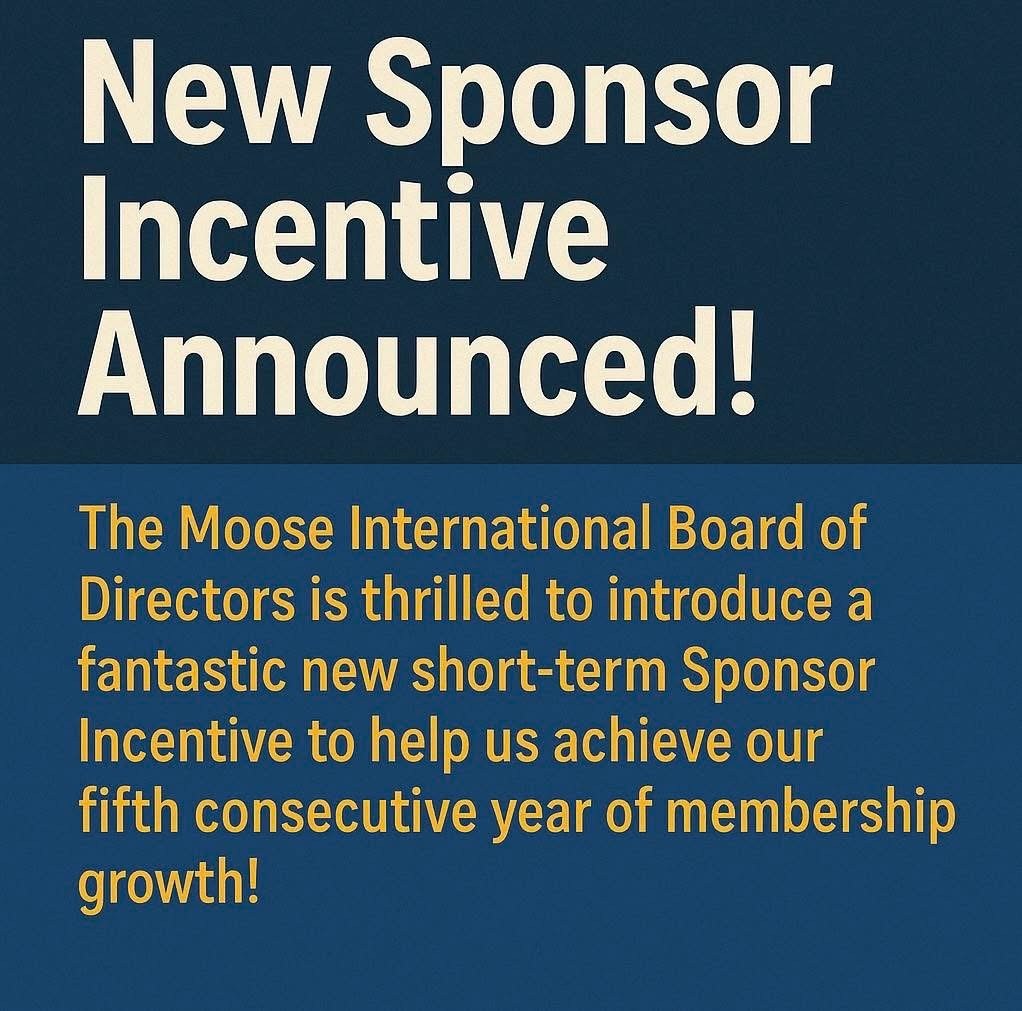 Ventura Moose Lodge — New Sponsor Incentive flyer