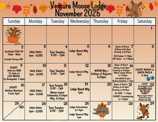 November Calendar