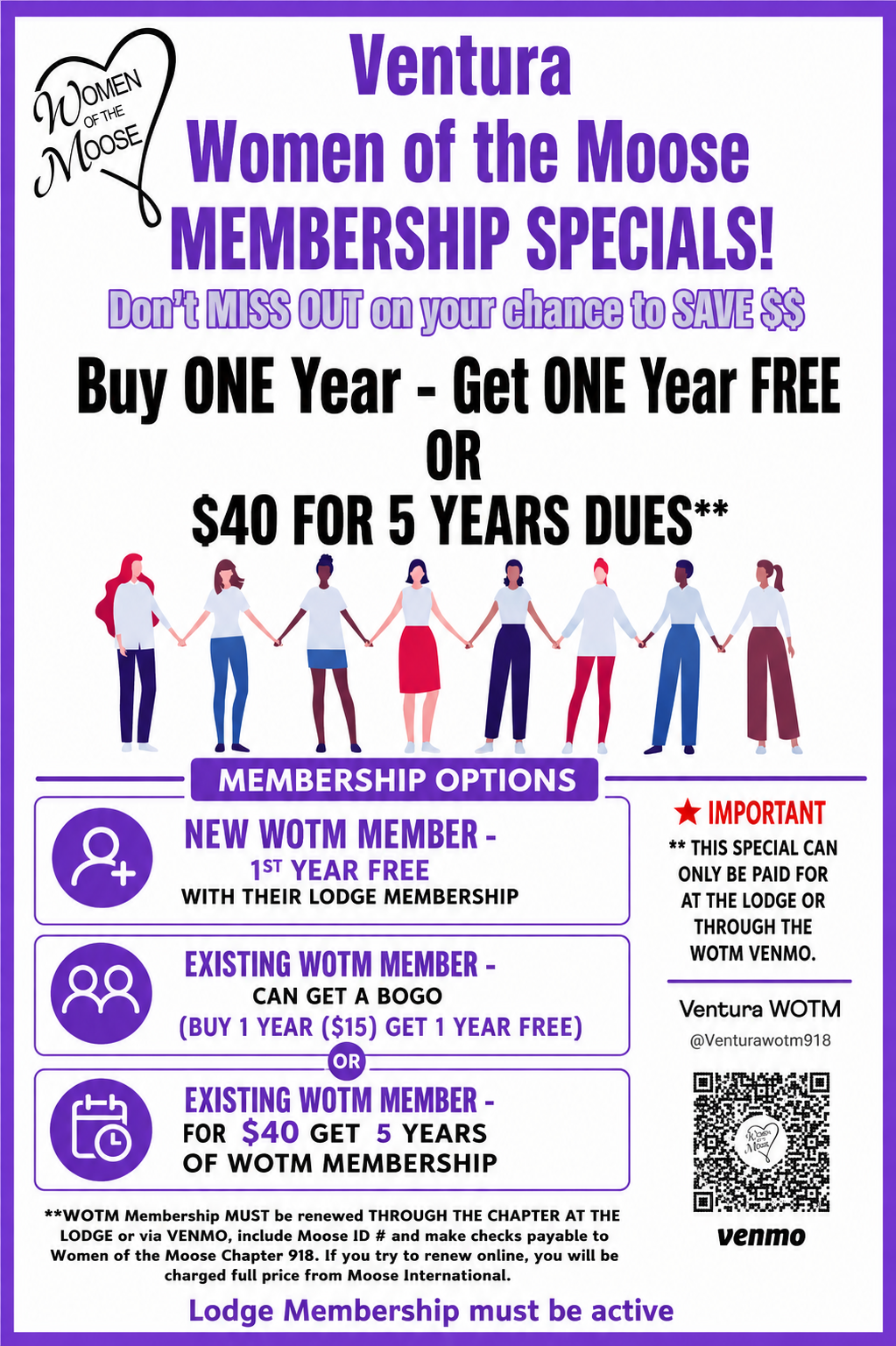 Ventura Moose membership special flyer