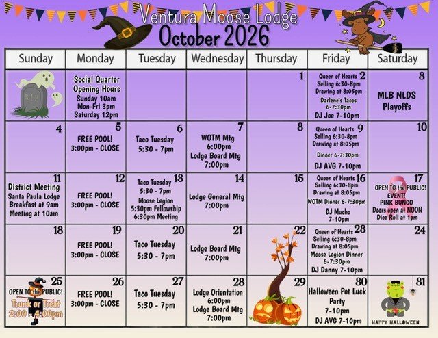 Oct Calendar